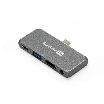 USB-концентратор 5-в-1 ExeGate DUB-31C/PD/HA (кабель-адаптер USB Type-C --> 1xUSB3.0 + Type-C DATA (480Mb/s) + PD 100W + HDMI 4K@30Hz + Audio, Plug&Play, подходит для iPad Pro и мобильных телефонов, серый), фото9