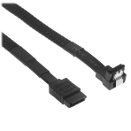 Кабель интерфейсный SATA Cablexpert CC-SATAM-DATA90-BLBR-30CM, Sata3 7pin/7pin, мет.защелка, угловой разъем, 30 см, черный, оплетка, пакет, фото 1