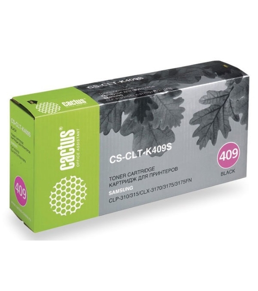 Картридж лазерный Cactus CS-CLT-K409S черный (1500 стр.) для Samsung CLP-310/315/CLX-3170/3175/3175FN