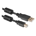 Кабель Defender USB04-06 PRO Кабель USB 2.0 для соед. 1.8м AM/BM, зол.конт, 2фер.фил., фото 1
