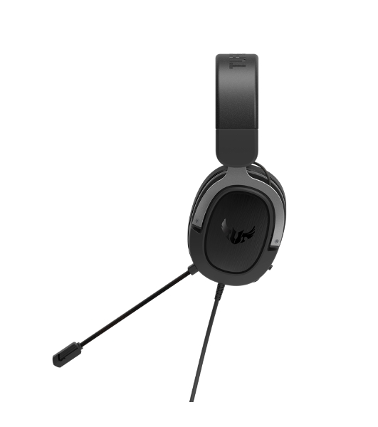 Гарнитура ASUS TUF Gaming H3 чёрный/серый, проводная, mini jack 3.5 мм, регулятор громкости, отключаемый микрофон