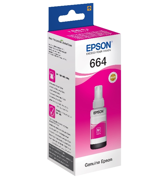 Чернила оригинальные C13T664398 (664 M) для Epson, пурпурный, 6500 к., 70 мл.