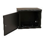 Шкаф коммутационный WRline (WR-TW-1245-SR-RAL9004) настенный 12U 600x450 мм пер. дв. металл 2 бок. пан. 60 кг черный 370 мм 650 мм IP20 сталь, фото2