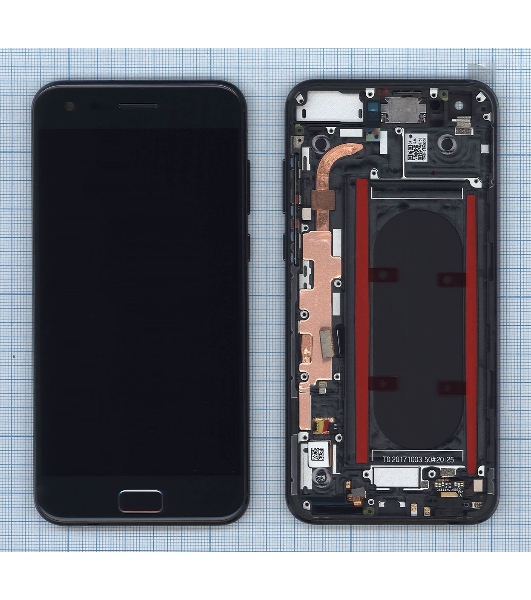 Дисплей для Asus ZS551KL с рамкой, серый