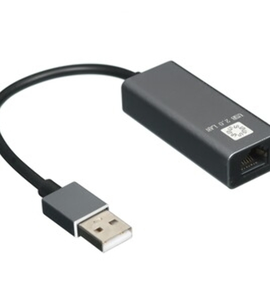 Кабель-адаптер 5bites UA2-45-15BK USB2.0, RJ45 100MB, AL, серый