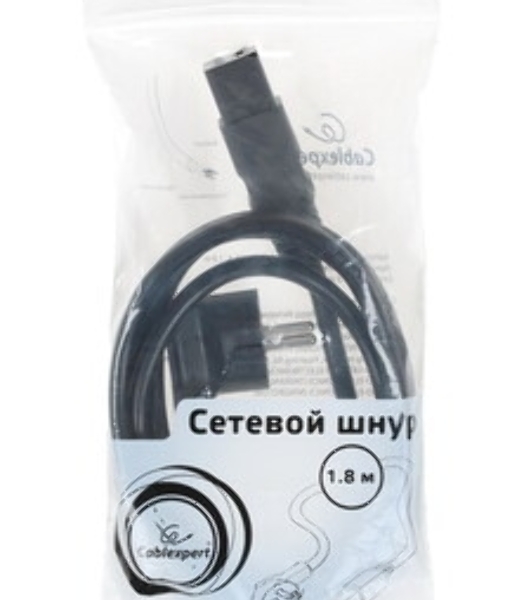 Кабель питания Cablexpert PC-S22-C19-2.5-1.5M, Schuko-C19, 3x2.5мм2, 16A, с заземлением, медь, 1.5м, черный, пакет