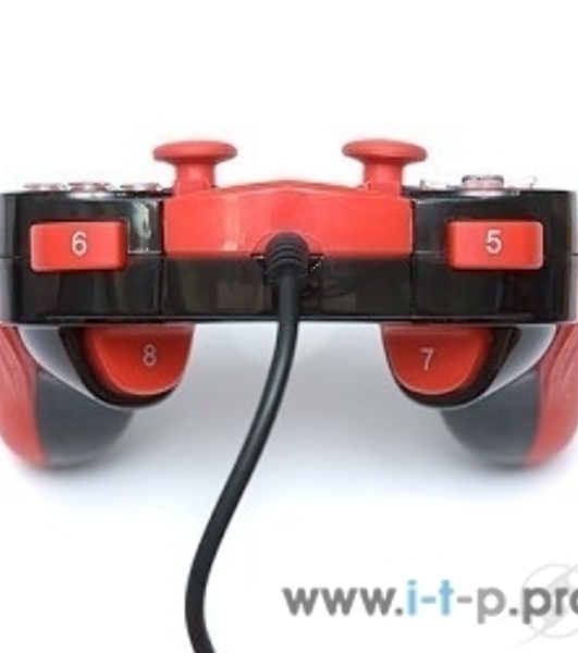 Геймпад Dialog Action GP-A15, черно-красный, вибрация, 12 кнопок, USB