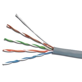 Кабель сетевой UTP 4 Pair AWG 24 CCA cat5E 100м серый