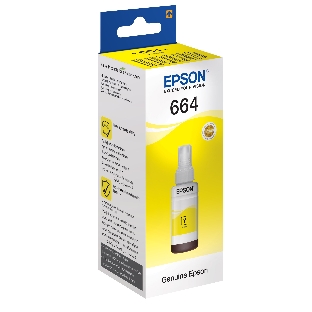 Чернила оригинальные C13T664498 (664 Y) для Epson, желтый, 6500 к., 70 мл.