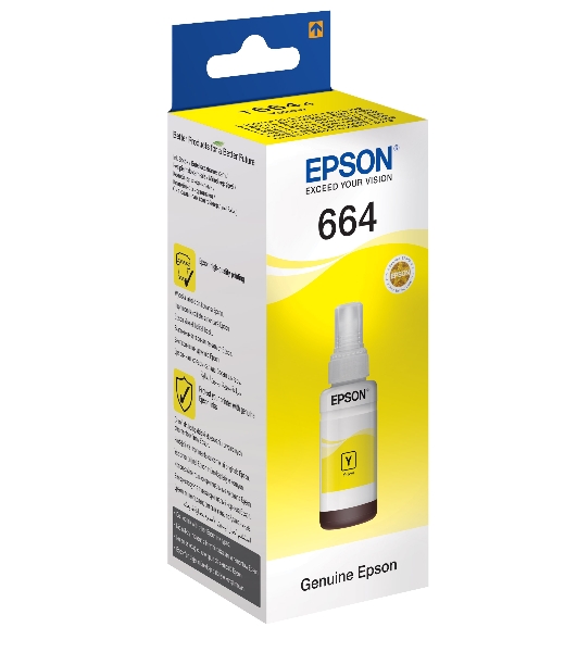 Чернила оригинальные C13T664498 (664 Y) для Epson, желтый, 6500 к., 70 мл.