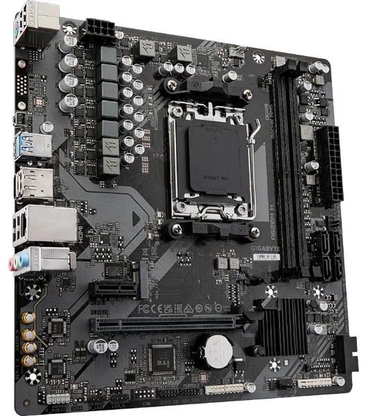 Материнская плата Gigabyte A620M H (V1.2/V2.0), SocketAM5 AMD A620 2xDDR5 mATX AC`97 8ch(7.1) GbLAN RAID+VGA+HDMI