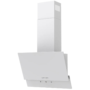 Наклонная вытяжка Kuppersberg F 603 W, 60 см, High-Tech, таймер, макс. производительность 850 м3/ч, 3 скорости, обратный клапан, сенсорное управление, дисплей, LED освещение, уровень шума 53 дБ, белый