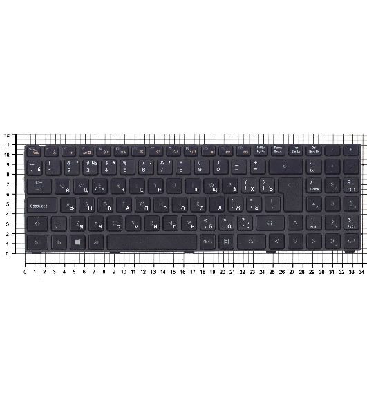 Клавиатура для ноутбука DNS K580S черная с рамкой