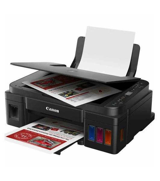 МФУ струйное Canon PIXMA G3416 (2315C052), А4, цветной, печ. 8.8 стр/мин. (ч/б) 5 стр/мин. (цвет), скан. до 3 стр/мин., 4800x1200 dpi (печать) 1200х600 dpi (скан.), USB, Wi-Fi