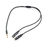 Кабель аудио Cablexpert CCAB-02-35MYHM-0.2MB. 3.5 Jack 4pin(M)/2х 3.5 Jack(F) наушники и микрофон, черный, 0.2м, блистер, фото 1