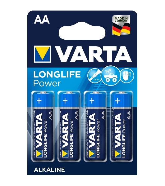 Батарейка Varta LONGLIFE POWER (HIGH ENERGY) LR6 AA BL4 Alkaline 1.5V (4906) (4/80/400) (4 шт.)