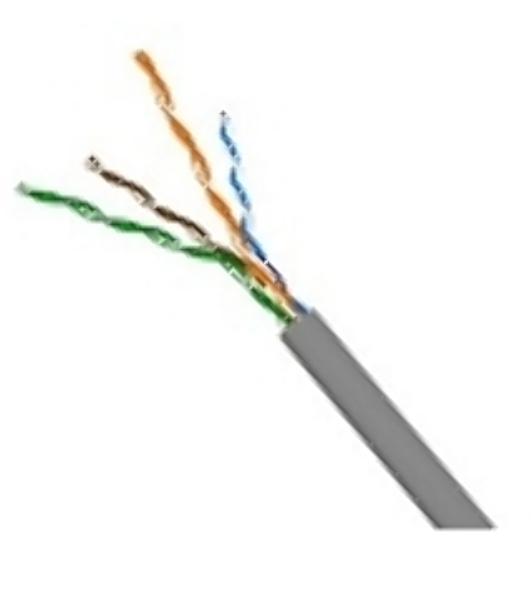 Кабель TWT UTP, серии XS, 4 пары, Кат.5e, PVC, серый, 305 метров