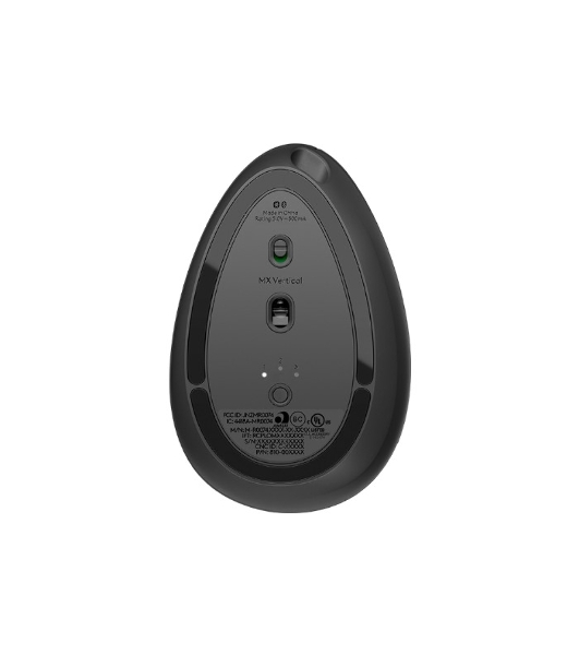 Мышь беспроводная/проводная Logitech MX Vertical графитовый, 4000 dpi, радиоканал, Bluetooth, USB, кнопки - 6