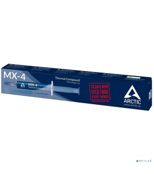 Термопаста Arctic MX-4 Thermal Compound 4-graмм with spatula (ACTCP00031B)
