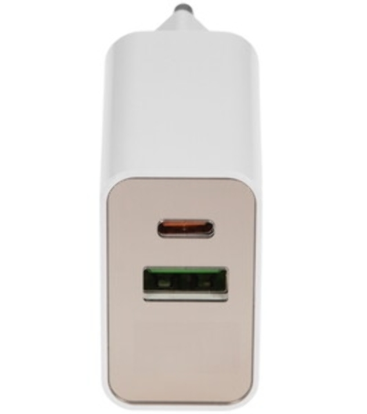 Сетевое зарядное устройство HOCO (6931474769824) C100Aaa 1USB+1Type-C 3.0A QC3.0 PD 20W, белый