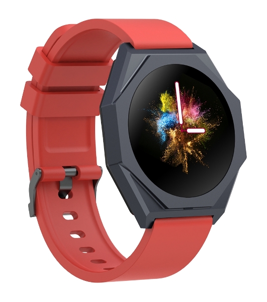 Умные часы Canyon Otto SW-86, 1.3' IPS, Bluetooth, IP68, теплый красный / черный