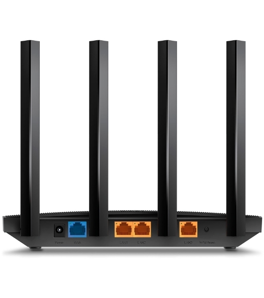 Роутер TP-Link AX1500 Dual-Band Wi-Fi 6 RouterSPEED: 300 Mbps at 2.4 GHz + 1201Mbps at 5 GHzSPEC: 4× Antennas, 1GHz Dual Core CPU, 1× Gigabit WAN Port + 3× Gigabit LAN Ports, 1024-QAM, OFDMAFEATURE: Tether App, WPA3, Access Point Mode, IPv6 Supported, IPTV, Bea