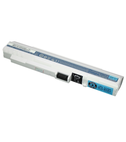 Аккумуляторная батарея для ноутбука Acer Aspire One ZG-5 D150 A110 A150 531h 11.1V 5200mAh OEM белая