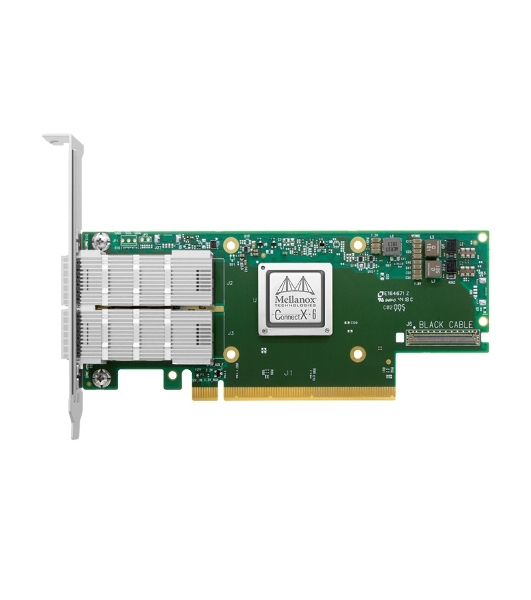 Адаптер Infiniband ConnectX®-6 VPI adapter card, HDR IB (200Gb/s) and 200GbE, dual-port QSFP56, PCIe4.0 x16, tall bracket