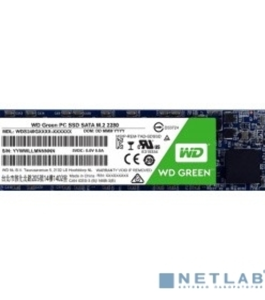 Накопитель SSD WD Green  3D NAND WDS480G2G0B 480ГБ M2.2280 SATA-III (TLC)