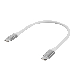 Кабель GCR 1.0m TypeC/TypeC POWER DELIVERY, быстрая зарядка, белый, AL корпус серебро, белый ПВХ, 28/22 AWG, GCR-52362, фото3