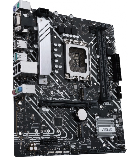 Материнская плата ASUS PRIME H610M-A D4-CSM, LGA 1700, Intel H610, 2xDDR4, 4xSATA, 2xM.2, 1xPCIe 4.0 x16, 1xPCIe x1, 1xDP, 1xD-Sub, 1xHDMI, 1x 1Gb LAN, 4xUSB-A 2.0, 2xUSB-A 3.2 Gen 1, 7.1, mATX