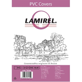Обложки Lamirel Transparent A4, PVC, синие, 150 мкм, 100 шт.