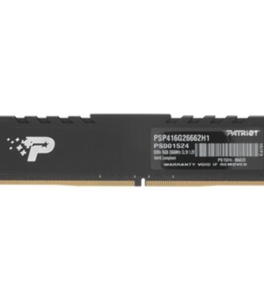 Оперативная память Patriot Signature, DDR4, 16GB (1x16 GB), 2666 MHz, CL19, DIMM