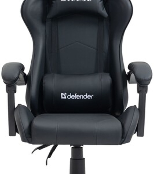 Кресло Defender Dayto черный, экокожа, 120 кг