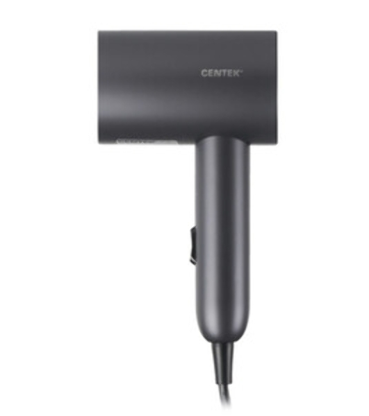 Фен Centek CT-2201 серый, 900 Вт, компактный, ионизация