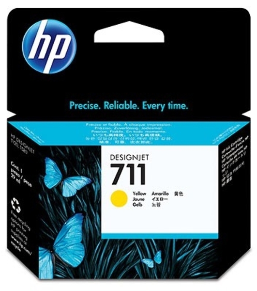 Картридж струйный HP №711 CZ132A желтый для HP DJ T120/T520 (29мл)