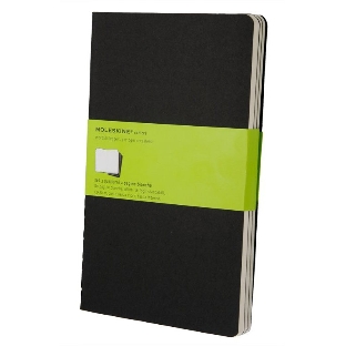 Блокнот Moleskine CAHIER JOURNAL XLarge 190х250 мм, обложка картон, 120 страниц, нелинованный, черный (3 шт)