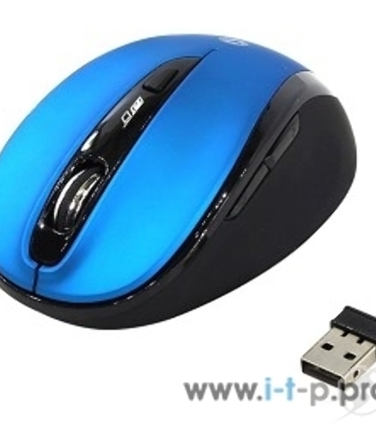 Мышь беспроводная беззвучная Smartbuy 612AG синяя, Blue LED SBM-612AG-BK