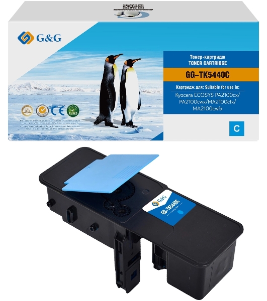 Картридж лазерный G&G GG-TK5440C TK-5440C голубой (2400стр.) для Kyocera ECOSYS PA2100cx/PA2100cwx/MA2100cfx/MA2100cwfx
