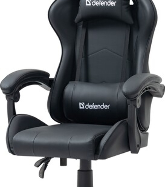 Кресло Defender Dayto черный, экокожа, 120 кг