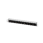 Блок розеток Rem-10 без шнура с инд., 9 Sсhuko, вход IEC 60320 C14, 10A, алюм., 19', фото 1