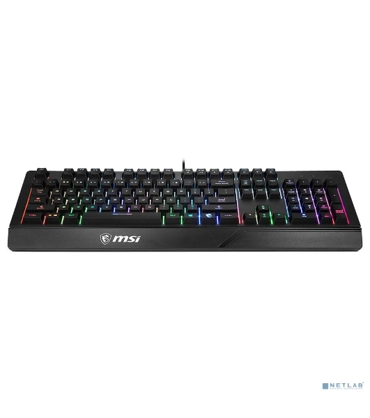 Клавиатура проводная MSI VIGOR GK20 RU черный USB Multimedia for gamer LED (подставка для запястий)