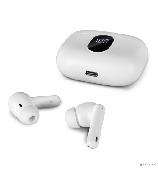 Наушники TWS SVEN E-310B белый, внутриканальные, Bluetooth, сенсорное управление, до 4 ч