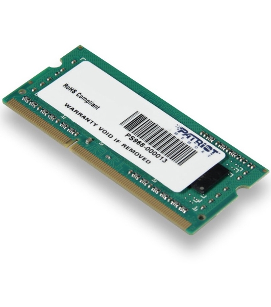 Оперативная память Patriot, DDR3, 4GB (1x4 GB), 1600 MHz, CL11, SO-DIMM