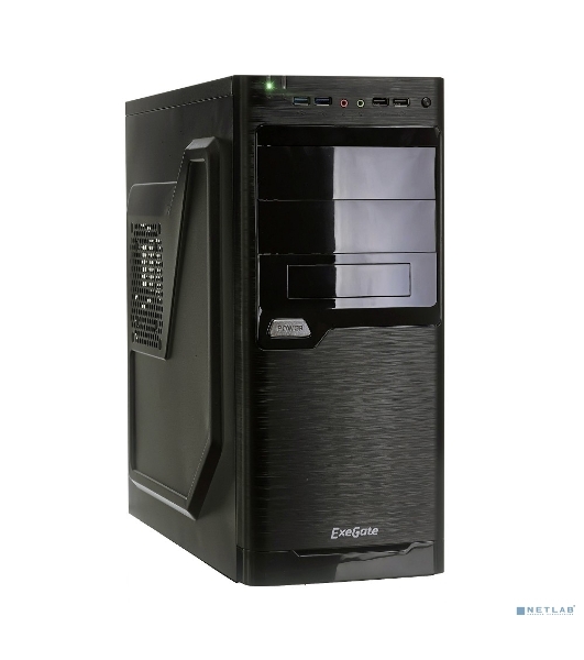 Компьютерный корпус Miditower ExeGate XP-330U Black, ATX, (XP500, Black,120мм), 2хUSB+2хUSB 3.0, Audio