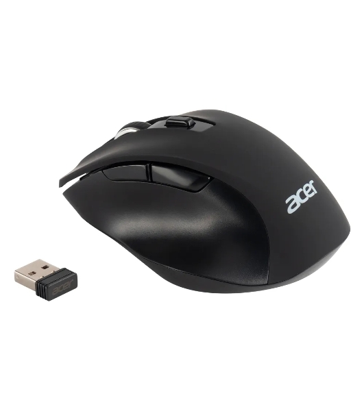 Мышь беспроводная Acer OMR140 черный, 1600 dpi, радиоканал, USB, кнопки - 6