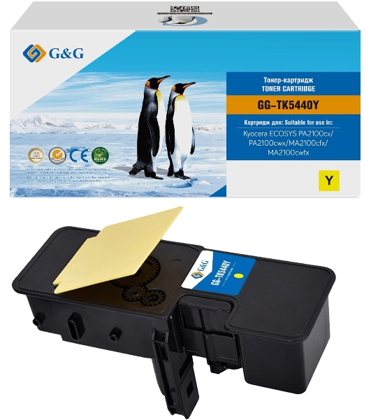 Картридж лазерный G&G GG-TK5440Y TK-5440Y желтый (2400 стр.) для Kyocera ECOSYS PA2100cx/PA2100cwx/MA2100cfx/MA2100cwfx