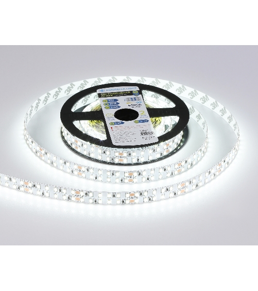 Светодиодная лента Ambrella light GS3703 2835 240Led /24W m/ 24V IP20 6500K/ 5000*14*1.2mm (2 конт.)