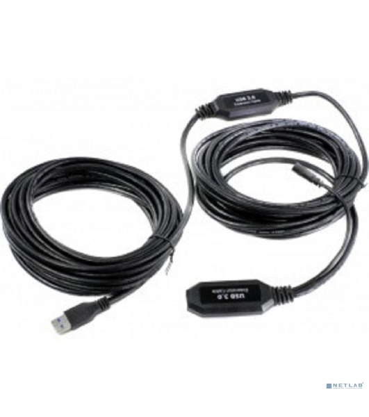 Кабель-адаптер USB3.0-repeater, удлинительный активный Am-->Af 10м VCOM