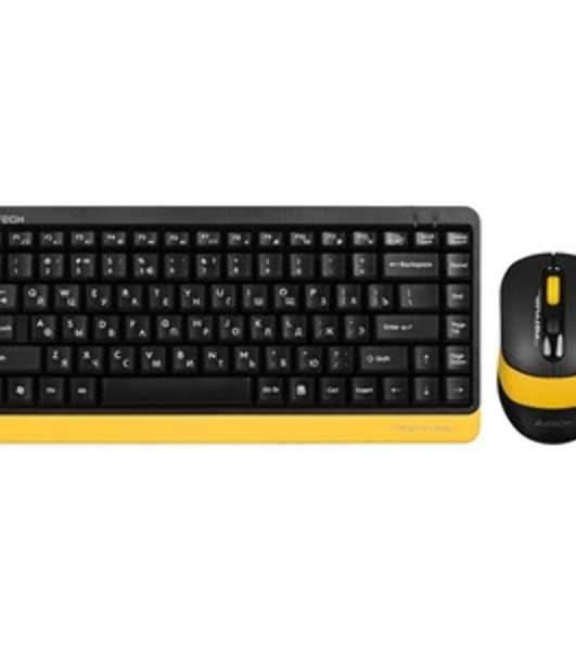 Комплект клавиатура+мышь A4Tech FStyler FG1110 беспроводной, USB, 2000 DPI, чёрный/серый